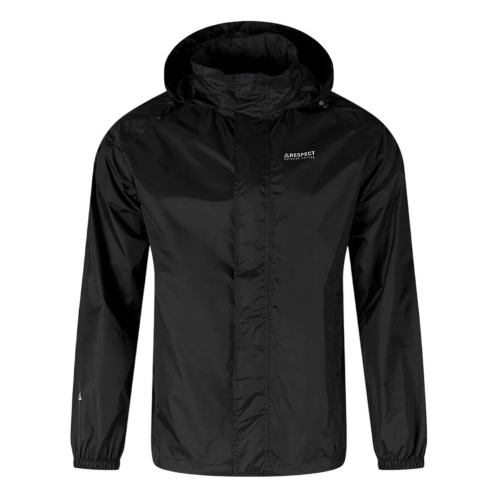 Minoti Mens Respect Packaway Waterproof Jacket / Black